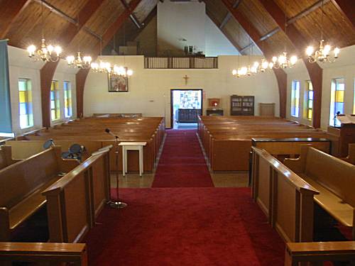 View from the front to the back